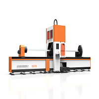 Three chuck tube laser groove cutting machine