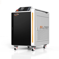 Handheld laser welding machine with dual feeder